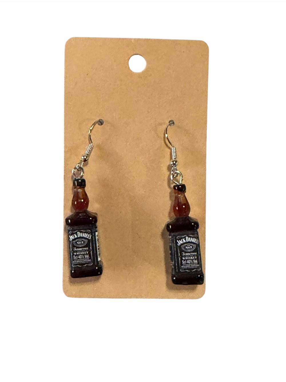 Whiskey Brown Bottle Dangle Earrings - Women's Jewelry